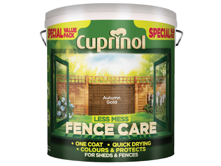 Cuprinol 5194067 Less Mess Fence Care Autumn Gold 6L