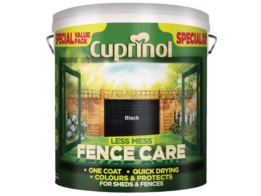 Cuprinol 5194069 Less Mess Fence Care Black 6L