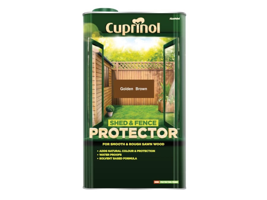 Cuprinol 5095347 Shed & Fence Protector Gold Brown 5 Litre