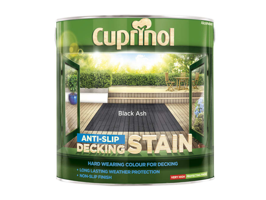 Cuprinol 5122405 Anti-Slip Decking Stain Black Ash 2.5 Litre