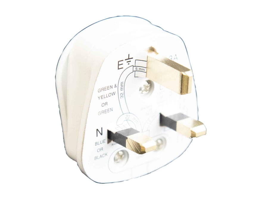 Dencon 1689NB 3 Pin Fused Plug 13A White
