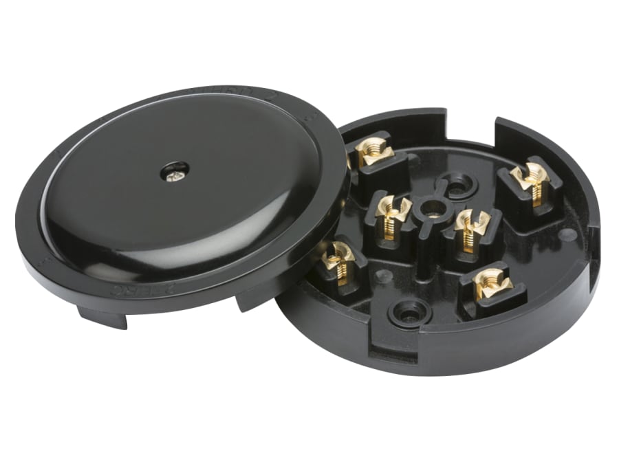 Dencon 4053BNB 20A 6-Terminal Junction Box Black