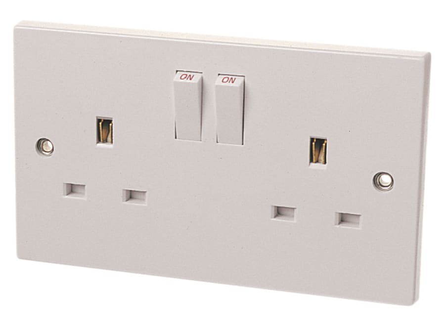 Dencon 4409NB 2-Gang 13A Switched Socket