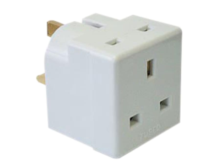 Dencon 5685NB 13A Fused 2 Way Adaptor