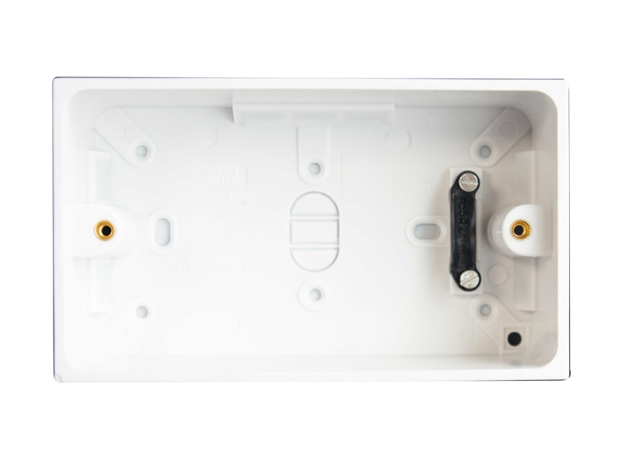 Dencon 8902NB 2-Gang Pattress Box with Earth