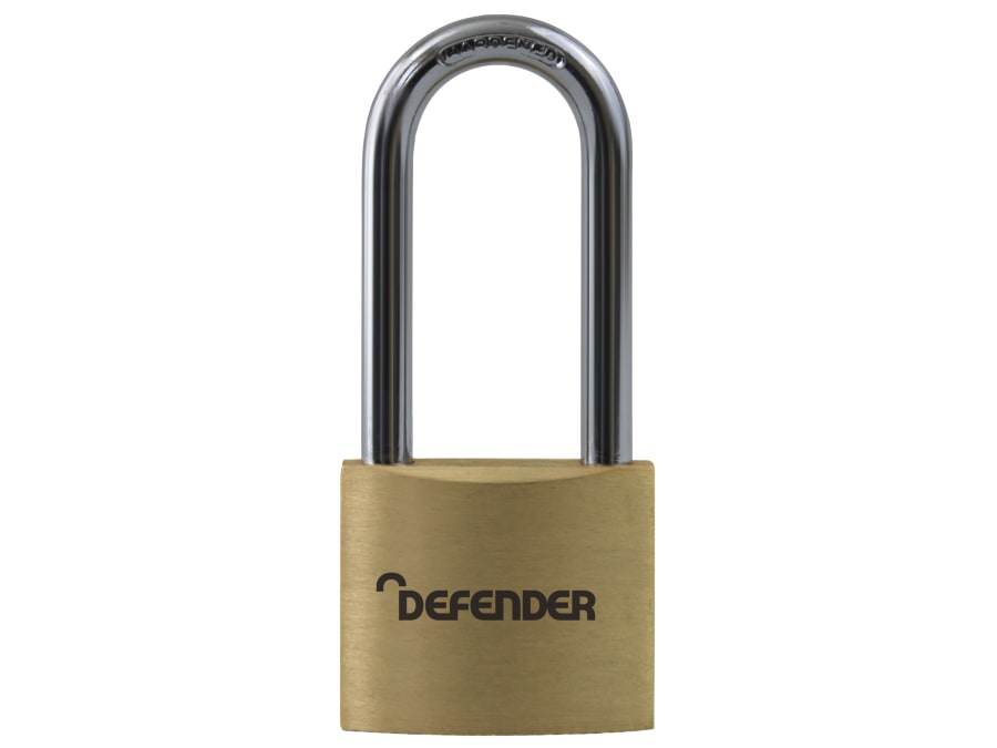 Defender DFBP425 Brass Padlock Long Shackle 40mm
