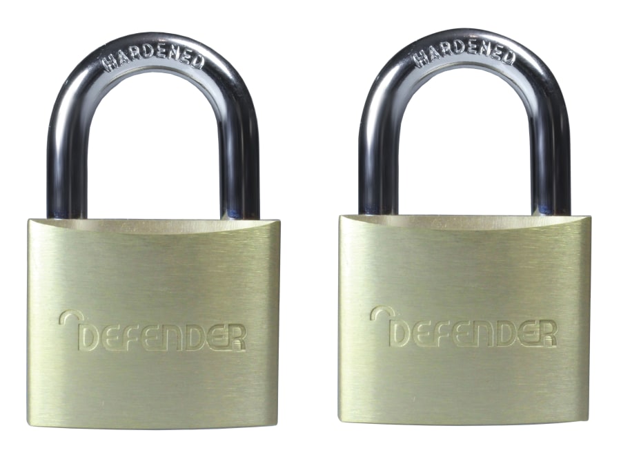 Defender DFAL4T 40mm Aluminium Padlock Twin Pack
