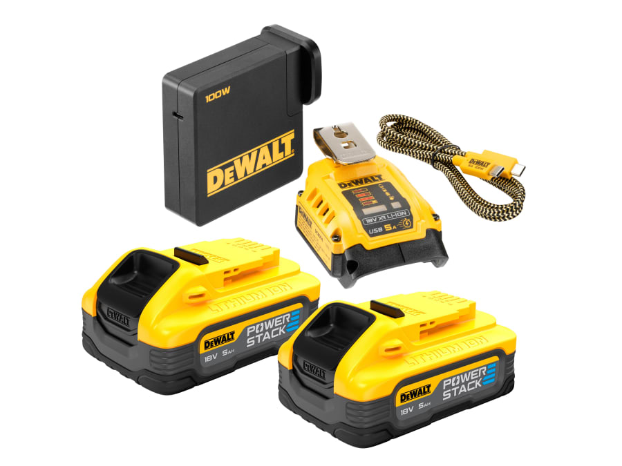 Dewalt Power Tools Dewalt DCB094H2GB 18V POWERSTACK Starter Kit with 2 × 5.0Ah Batteries