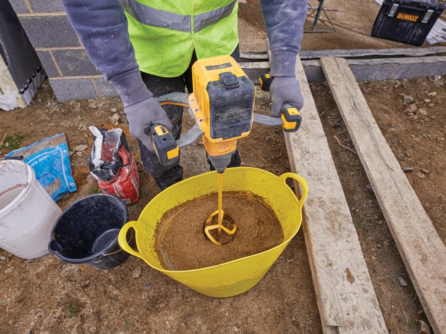 Dewalt Power Tools Dewalt DCD240X2GB 54V XR FlexVolt Paddle Mixer with 2 × 3.0Ah Batteries