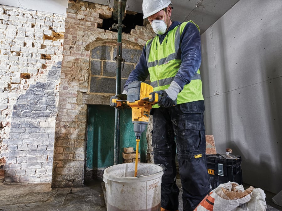 Dewalt Power Tools Dewalt DCD240X2GB 54V XR FlexVolt Paddle Mixer with 2 × 3.0Ah Batteries