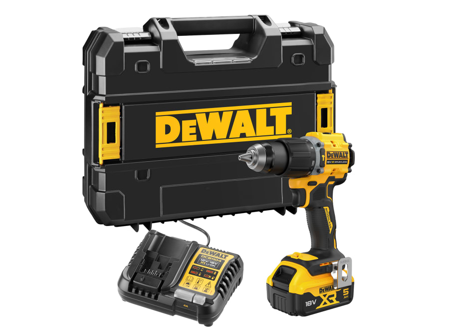 Dewalt Power Tools Dewalt DCD799P1TGB 18V XR Brushless Combi Drill with 1 × 5.0Ah Battery