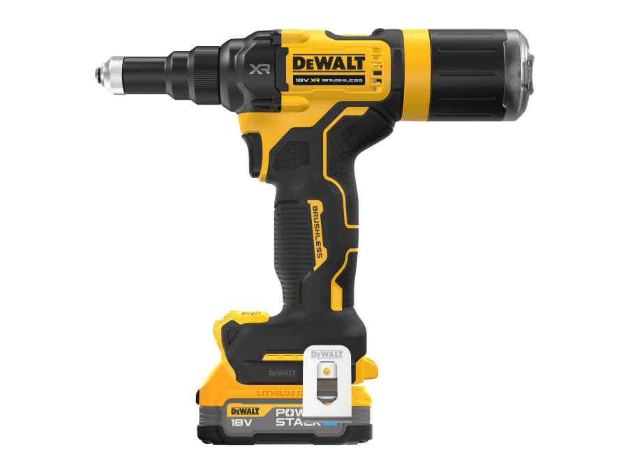 Dewalt Power Tools Dewalt DCF403E1TGB 3/16in XR Brushless Riveter with 1 × 1.7Ah Battery