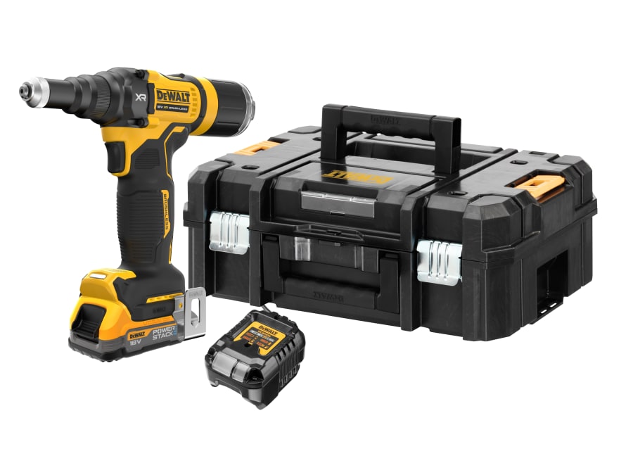 Dewalt Power Tools Dewalt DCF403E1TGB 3/16in XR Brushless Riveter with 1 × 1.7Ah Battery