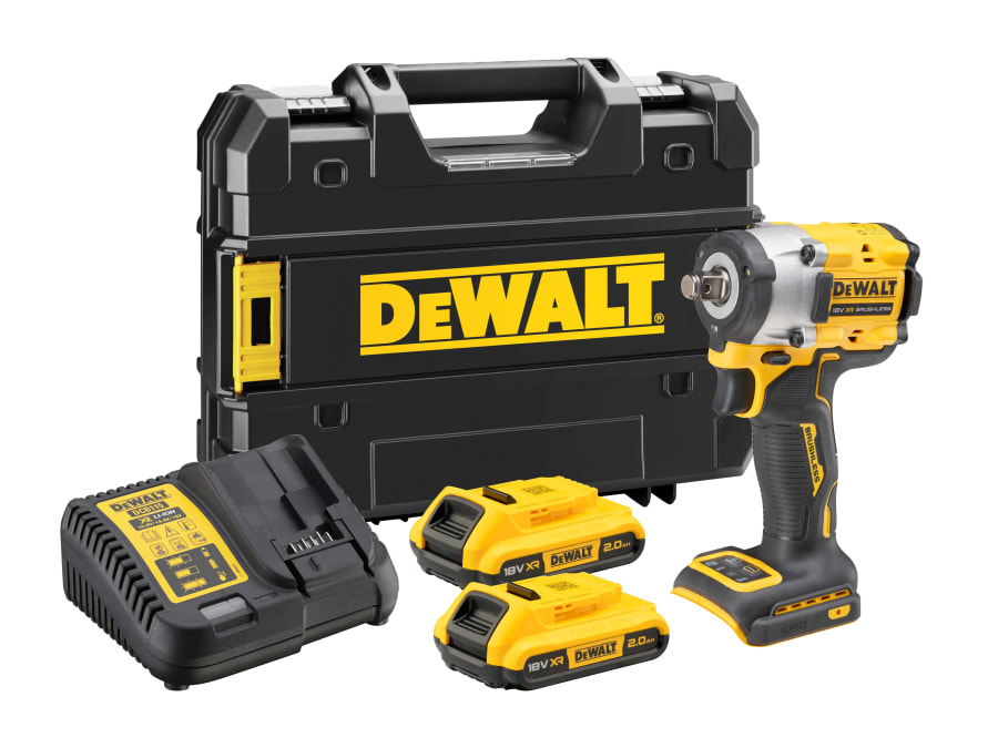 Dewalt Power Tools Dewalt DCF921D2TGB 18V XR Brushless 1/2in Impact Wrench with 2 × 2.0Ah