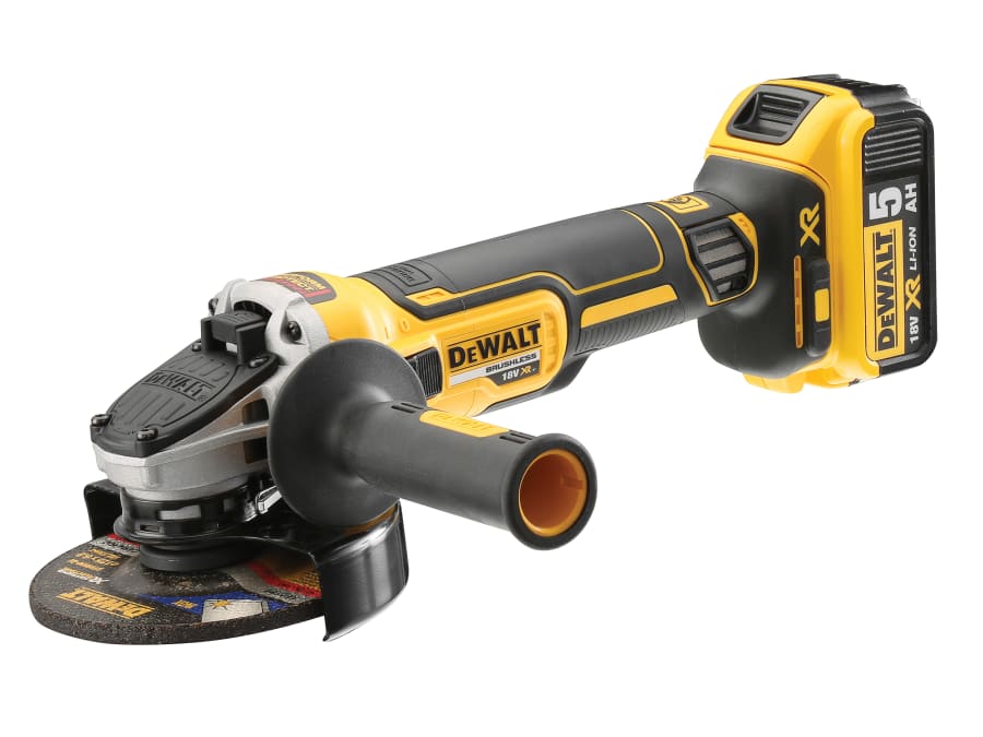 Dewalt Power Tools Dewalt DCG405P2GB 18V XR Brushless Angle Grinder 125mm with 2 × 5.0Ah