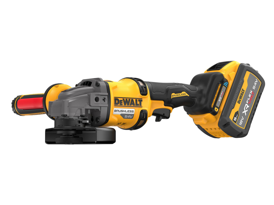 Dewalt Power Tools Dewalt DCG418SHDX2GB 54V XR FlexVolt Detect Angle Grinder 125mm with 2