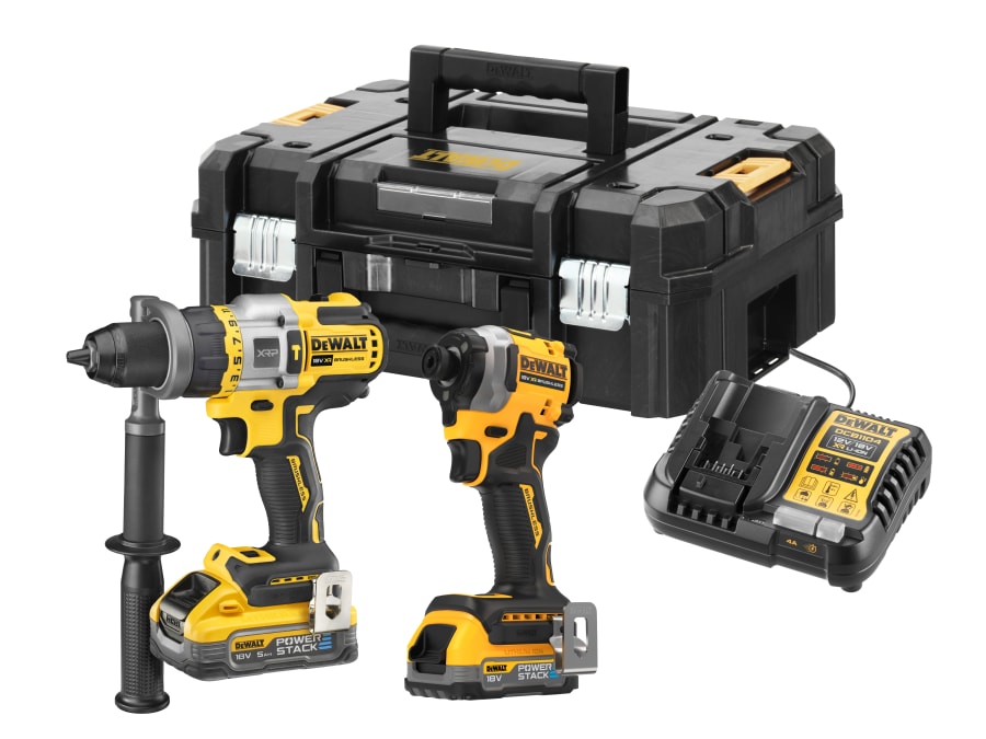 Dewalt Power Tools Dewalt DCK2052H1E1TGB 18V Twin Kit with 1 × 1.7Ah & 1 × 5.0Ah Batteries