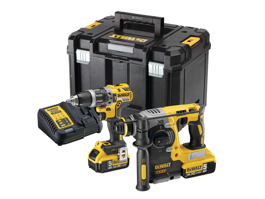 Dewalt Power Tools Dewalt DCK207P2TGB 18V XR Brushless Twin Pack with 2 × 5.0Ah Batteries