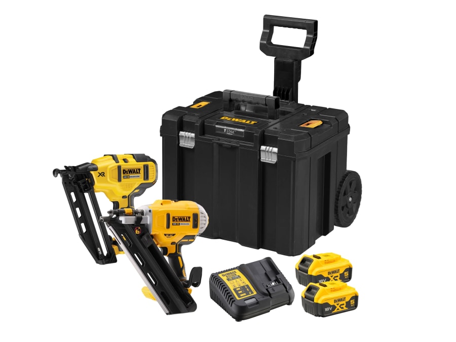 Dewalt Power Tools Dewalt DCK264P2TGB 18V XR Nailer Twin Pack with 2 × 5.0Ah Batteries