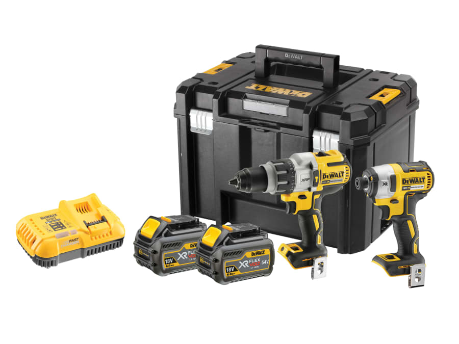 Dewalt Power Tools Dewalt DCK276T2T 18V XR FlexVolt Twin Pack with 2 × 6.0/2.0Ah Batteries