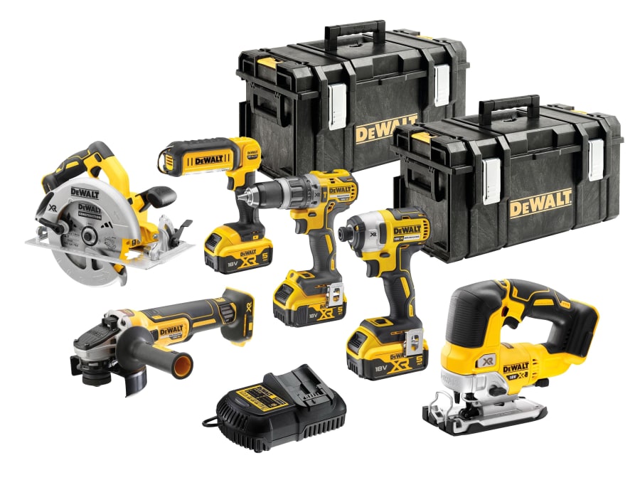 Dewalt Power Tools Dewalt DCK663P3GB 18V XR Brushless 6 Piece Kit with 3 × 5.0Ah Batteries