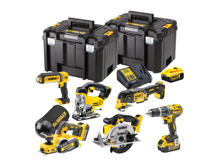 Dewalt Power Tools Dewalt DCK665P3TGB 18V XR Compact 6 Piece Woodworking Kit with 3 ×