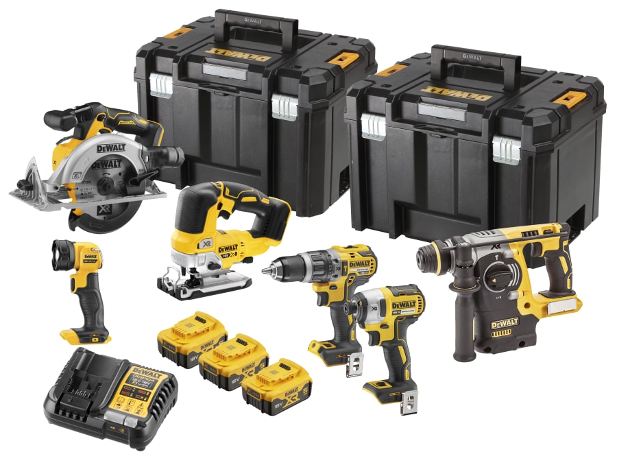Dewalt Power Tools Dewalt DCK690P3TGB 18V XR Brushless 6 Piece Kit with 3 × 5.0Ah