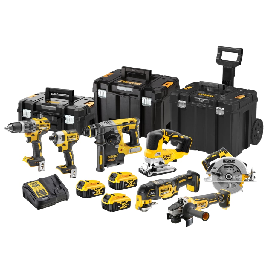 Dewalt Power Tools Dewalt DCK755P3TGB 18V XR Brushless 7 Piece Kit with 3 × 5.0Ah