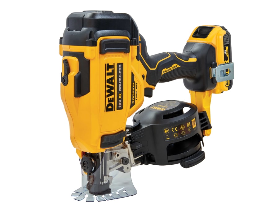 Dewalt Power Tools Dewalt DCN45RND2GB 18V XR Brushless Roofing Coil Nailer with 2 × 2.0Ah