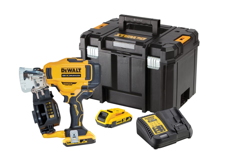 Dewalt Power Tools Dewalt DCN45RND2GB 18V XR Brushless Roofing Coil Nailer with 2 × 2.0Ah