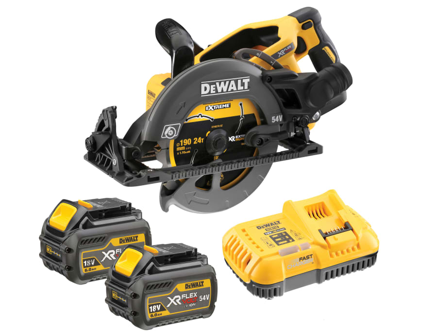 Dewalt Power Tools Dewalt DCS577T2GB 54V XR High Torque Circular Saw 190mm with 2 × 2.0Ah