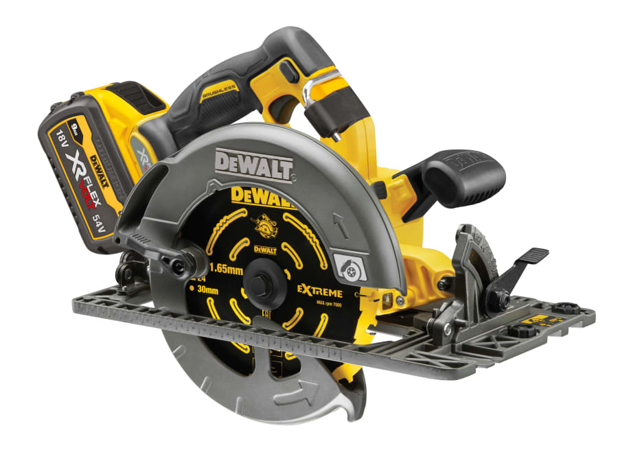 Dewalt Power Tools Dewalt DCS579X2GB 54V XR FlexVolt Circular Saw 190mm with 2 × 9.0Ah
