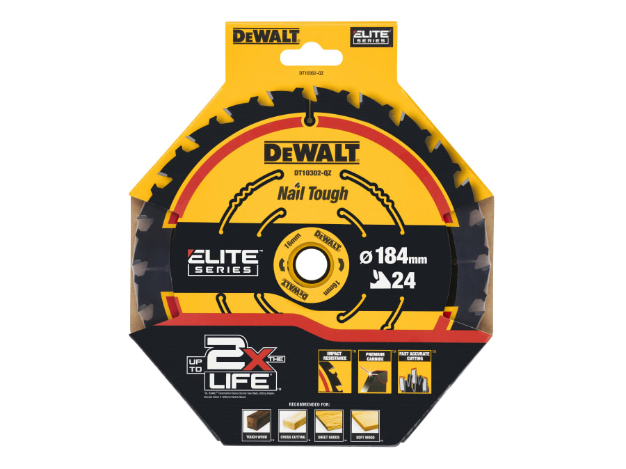 Dewalt DT10302QZ 184 × 16mm × 24T Circular Saw Blade