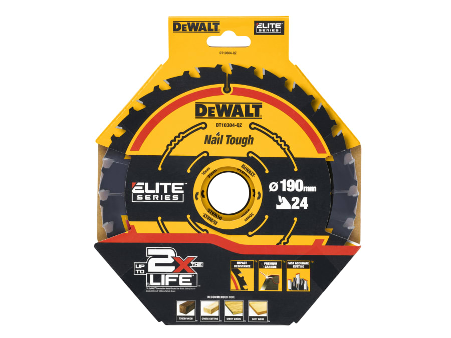 Dewalt DT10304QZ 190mm x 30mm x 24T Second Fix Circular Saw Blade