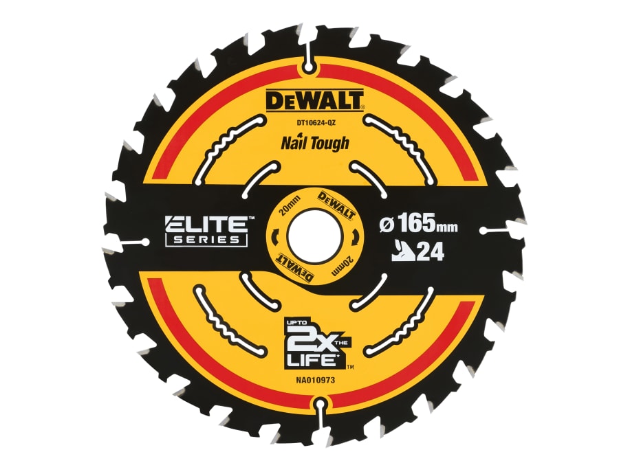 Dewalt DT10624 EXTREME Second Fix Circular Saw Blade 165 × 20mm × 24T