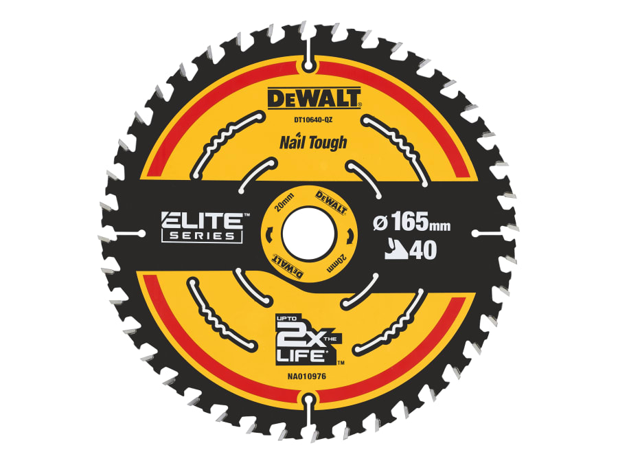 Dewalt DT10640QZ 165mm × 20mm × 40T Circular Saw Blade