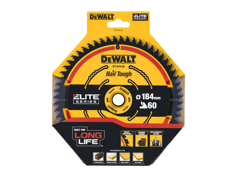 Dewalt DT1670QZ 184mm x 16mm x 60T Mitre Saw Blade