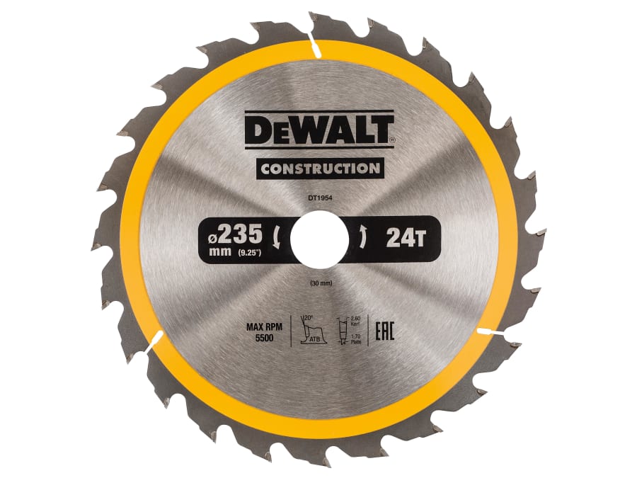 Dewalt Power Tools Dewalt DT1954QZ 235mm x 30mm x 24T Circular Saw Blade