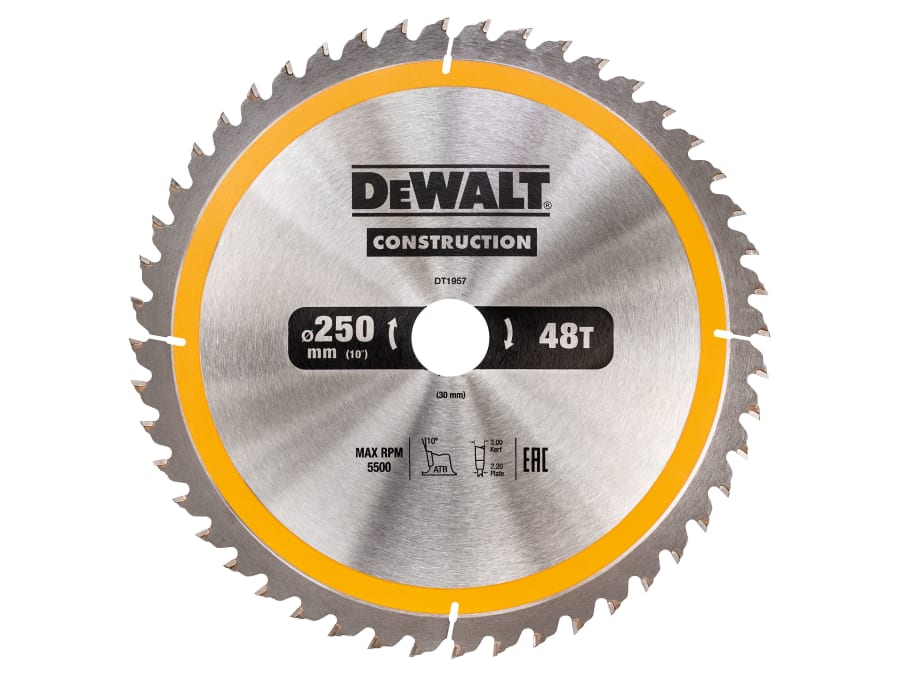 Dewalt Power Tools Dewalt DT1957QZ 250 x 30mm x 48T Circular Saw Blade