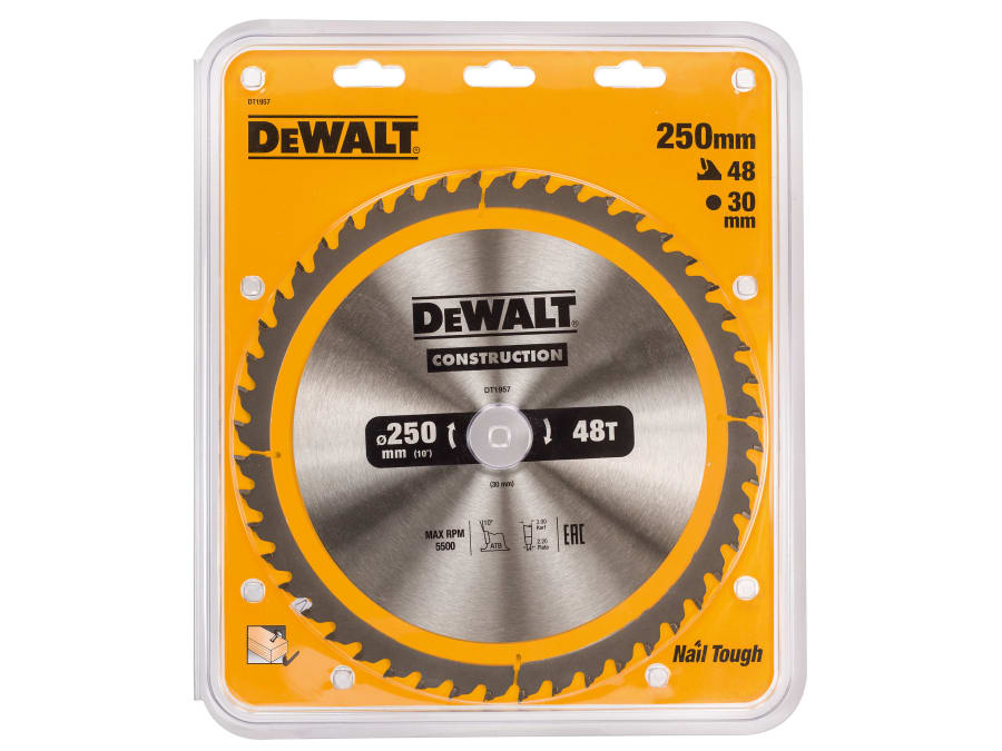 Dewalt Power Tools Dewalt DT1957QZ 250 x 30mm x 48T Circular Saw Blade