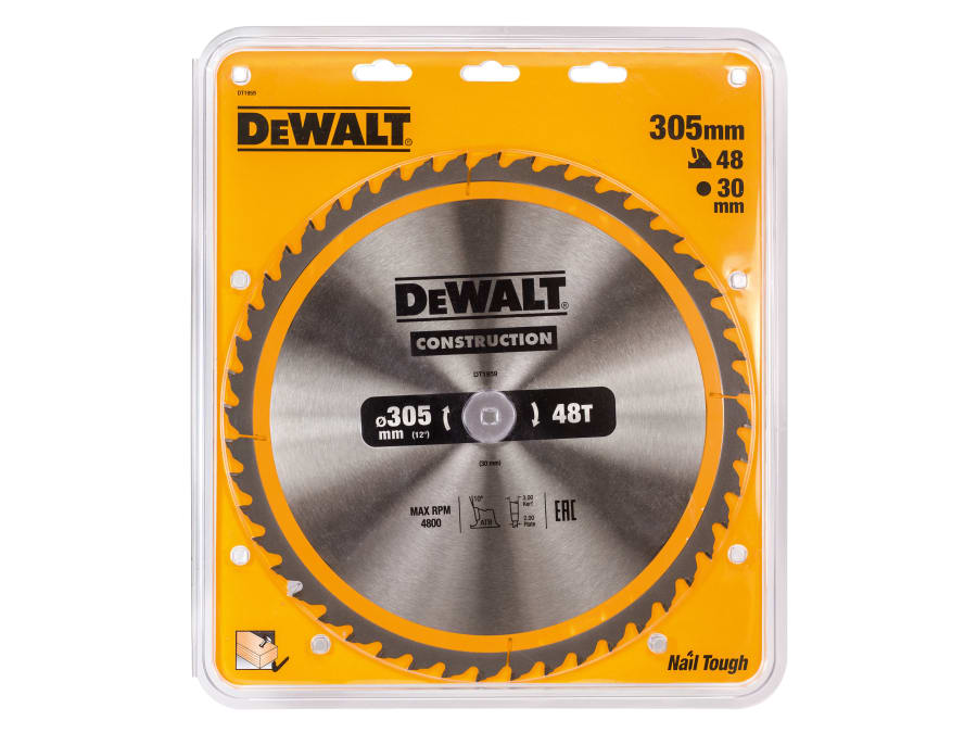 Dewalt DT1959 305mm x 30mm x 48T Construction Circular Saw Blade
