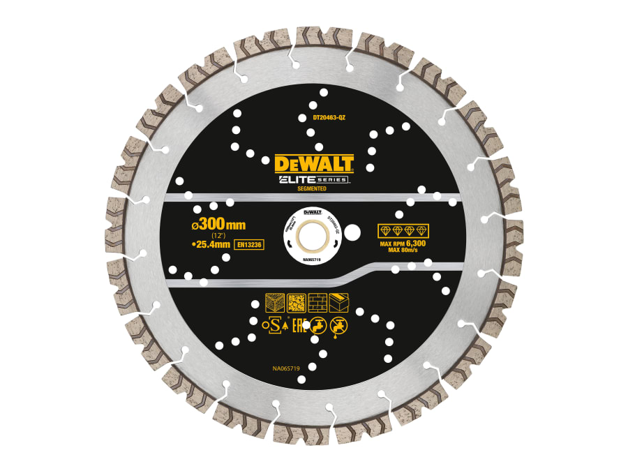 Dewalt Power Tools Dewalt DT20463QZ 300 × 25.4mm All Purpose Diamond Segmented Wheel