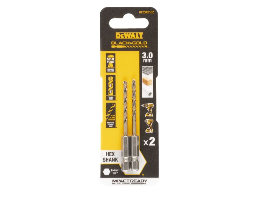 Dewalt Power Tools Dewalt DT20602QZ Hex HSS-G Drill Bits 3.0mm