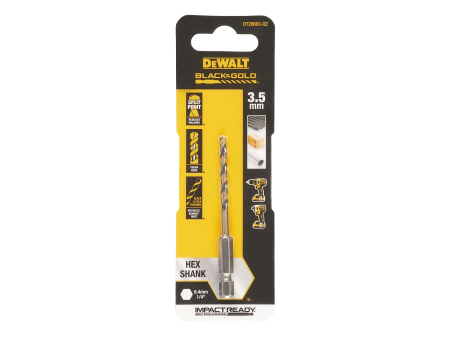 Dewalt Power Tools Dewalt DT20603QZ Hex HSS-G Drill Bit 3.5mm