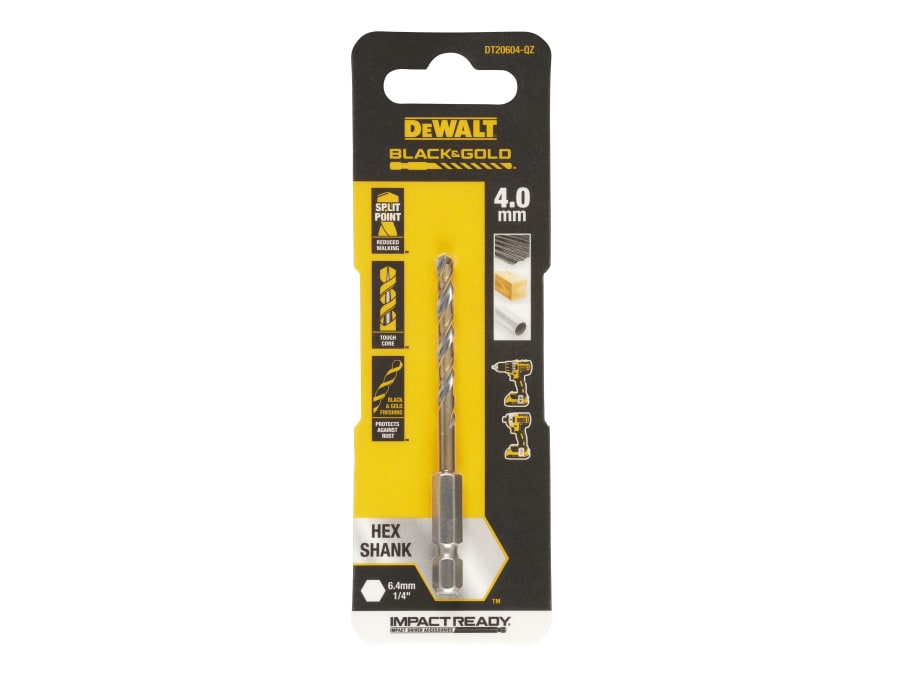 Dewalt Power Tools Dewalt DT20604QZ Hex HSS-G Drill Bit 4.0mm