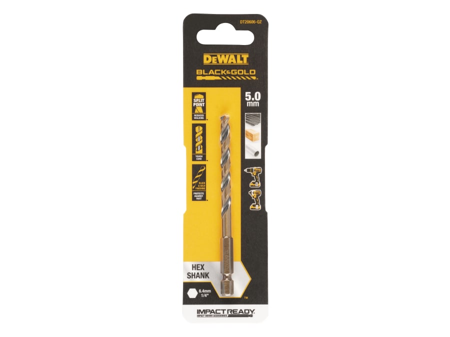 Dewalt Power Tools Dewalt DT20606QZ Hex HSS-G Drill Bit 5.0mm
