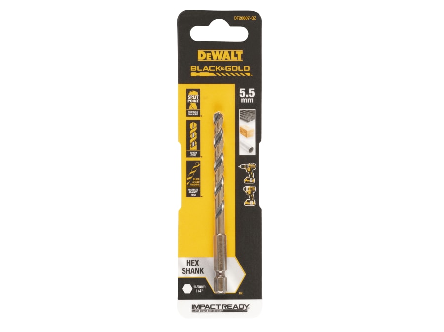 Dewalt Power Tools Dewalt DT20607QZ Hex HSS-G Drill Bit 5.5mm