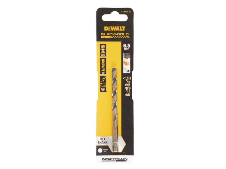 Dewalt Power Tools Dewalt DT20609QZ Hex HSS-G Drill Bit 6.5mm