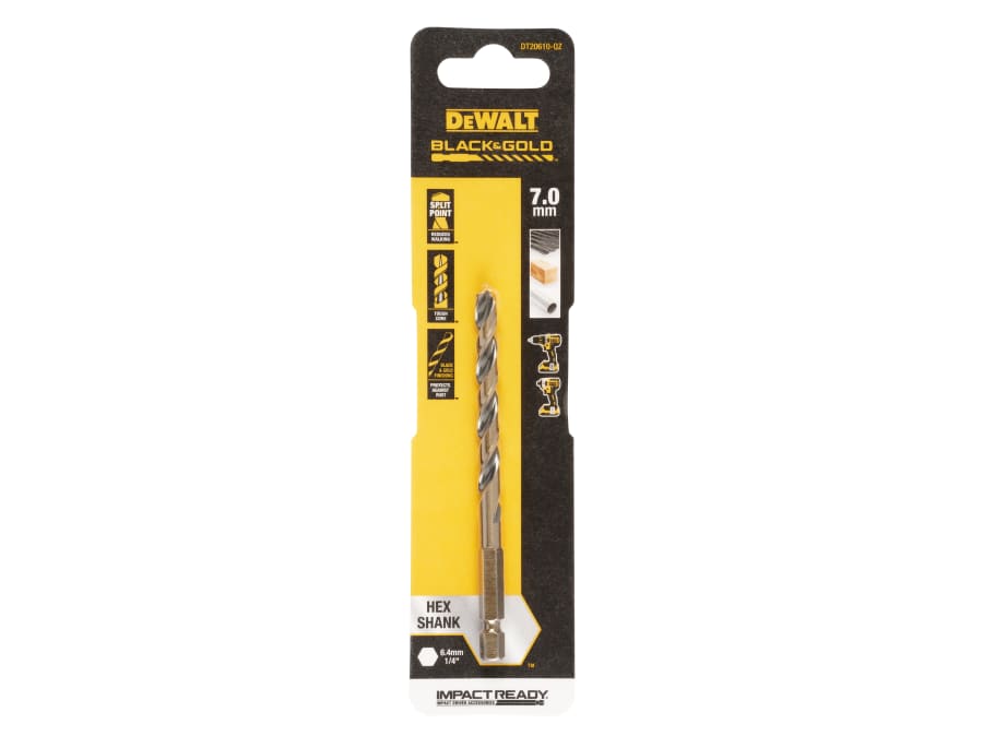 Dewalt Power Tools Dewalt DT20610QZ 7.0mm Hex HSS-G Drill Bit