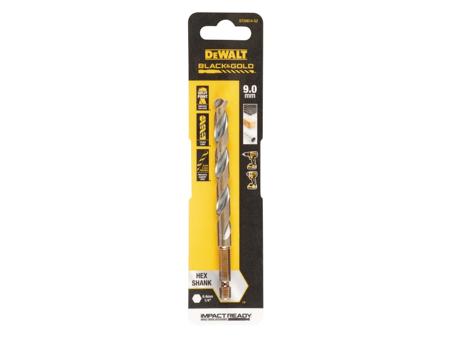 Dewalt Power Tools Dewalt DT20614QZ Hex HSS-G Drill Bit 9.0mm